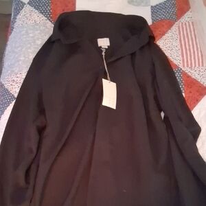 a new day Black Collar Blouse